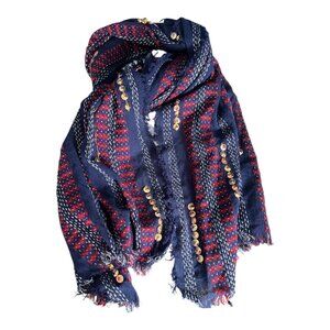 Old Navy Classic Embellished Navy Scarf – Sequins – One Size – NWT